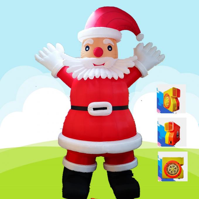 Small Pneumatic Christmas Inflatable Fan Built In Cartoon Fan Plastic Shell