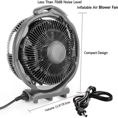 Less Than 70dB Noise Level Inflatable Air Blower Fan Compact Design 19.8*11.6*19.5cm Volume 3.5M Power Cord Length